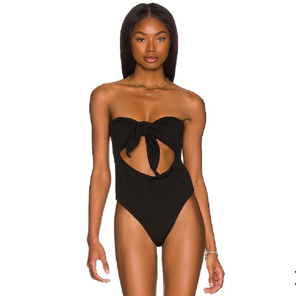 Lovers + Friends Other - Lovers + Friends Maira One Piece Strapless Swimsuit in Black Sz M